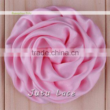 decorative fabric flowers for clothing -Satin Rolled Flower for Decoration - silk fabric rose flower for wedding decoration
