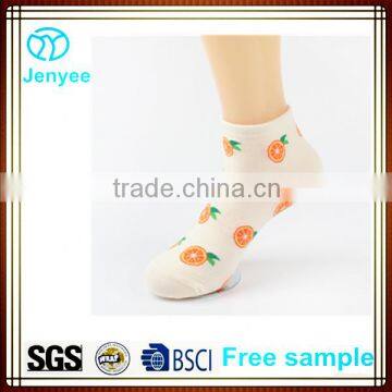 Plain Jacquard Low Cut Cotton Knitting Sock