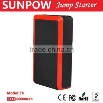 sunpow 8000mah double usb Emergency car booster portable power bank battery multi function 12v car jump starter