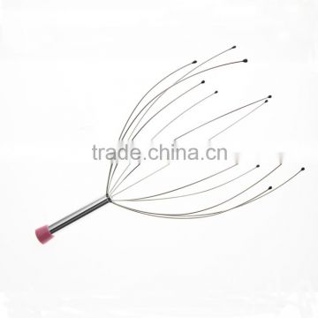 Short Handle Silver Color Head Massager Tools