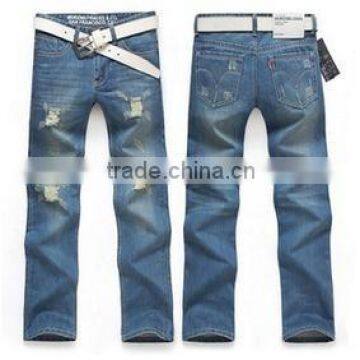 high rank good quality fabric material 100% cotton denim jeans pants trousers