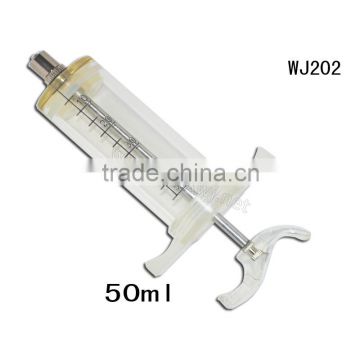 Large capacity plastic steel syringe