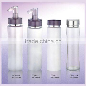 High Quality Plastic Cosmetic Container Acrylic Lotion Cylinder Bottles Cosmetic Round Acryl 200ml