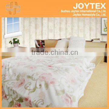 home textile Rotary screen printing coral / micro fleece blanket