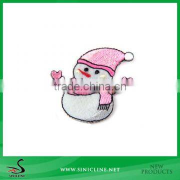 Sinicline Embroidery Style Snowman Patch for Kid's Clothing and Bag