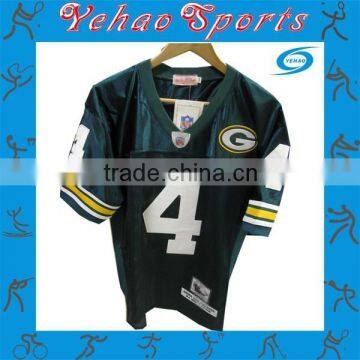 Custom made American football jersey with badge logo