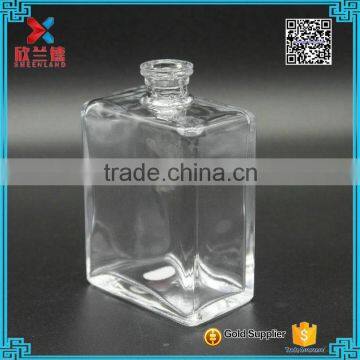 100ML Wholesale Customized Classic Square Empty Clear Glass Perfume Bottle