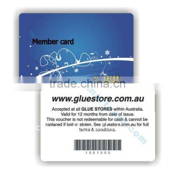 Silkscreen printing plastic member card