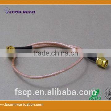 RG316 Cable Assembly With SMA RP-Female Bulkhead Right Angle to SMA RP-Male Connector photo-3