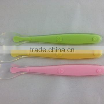 safe durable BPA free silicone baby spoon