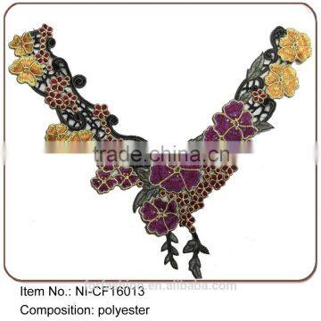 Neck Lace Designs Embroidery Design Collar Neck Lace Trim for India