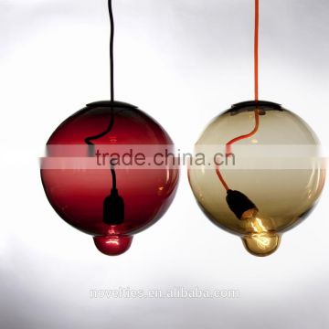 Contemporary colourful glass pendant lamp for home hanging lamp decorative suspension lighting