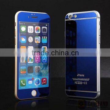glass screen protector, For apple iphone 6 plus Plating Color Mirror Toughened Glass Front Screen Protector Film