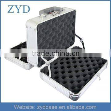 Wholesale Double Sided Handgun Case Aluminum Gun Suitcase W/Combination Locks ZYD-HZMgc014