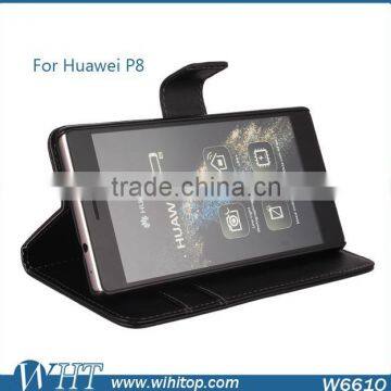 Electronic Products PU Leather Flip Cover With Card Slot Holster for Huawei P8 Case photo-3