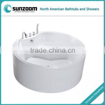 cUPC rounded bath,clear freestanding bathtub,soaker tub for two