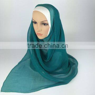 100% Silk beading wholesale muslim hijab muslim scarf