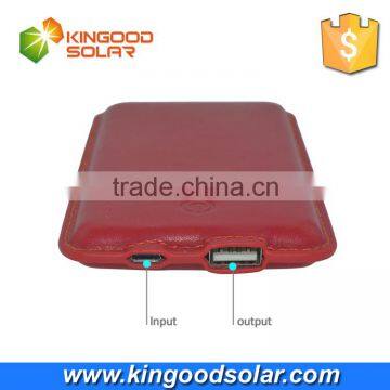 2016 the Brandnew Leather Power Bank 8000mah Portable Charger Powerbank Mobile Phone Backup