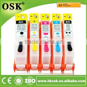 655 670 ink cartridge for HP officejet Deskjet ink Advantage 4625 100ml ink cartridge