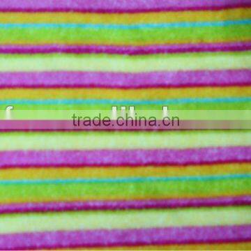 fleece fabric with colorful pinstripe print