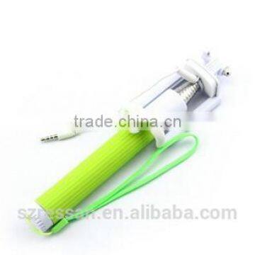 cartoon cable take pole monopod selfie stick handle silicone monopod