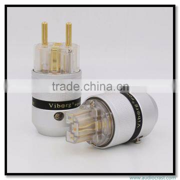 OEM/ODM Aluminum Gold Plated AC Power Plug IEC Power connector