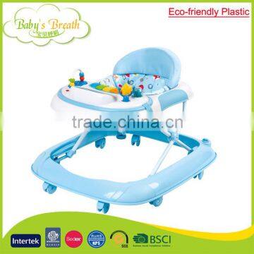 BW-03A new arrival eco-friendly simple plastic baby walker wheels with push bar