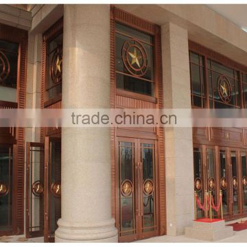 Luxury villa copper door security entry front glass bronze door                        
                                                Quality Choice