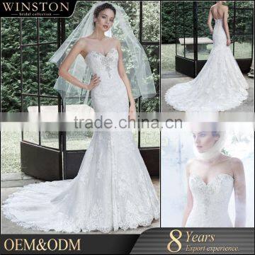 2015 New Design Top Quality China Factory Made embroidered tulle bodice ruffled tiered organza sexy bridal wedding