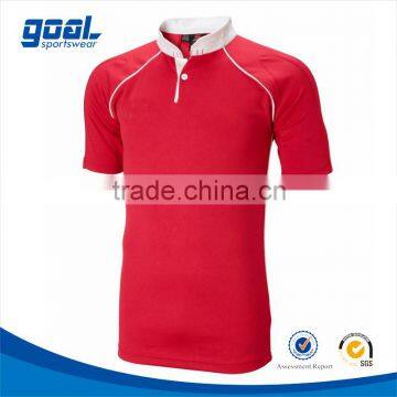 Cheap school kids polyester rugby training jerseys