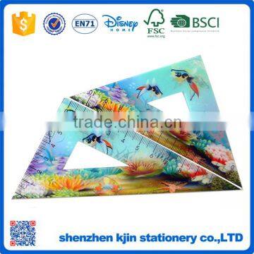 High quality promotional cute 3D triangle ruler for teaching