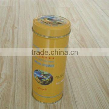 hot sale round tea tin case for packaging storage display