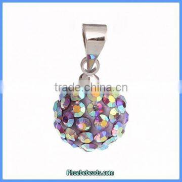 Wholesale 10mm Many Colors Rhinestone Ball Charm Beads For Jewelry CPP-R1020