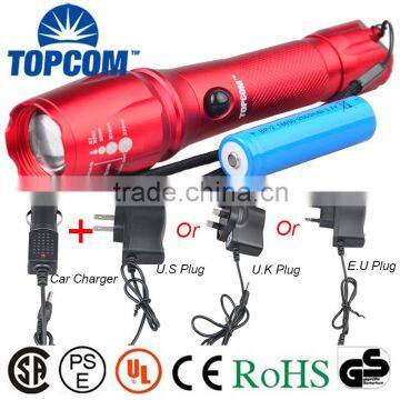 High Power 2000 Lumen Zoomable XM-L T6 LED Rechargeable Flashlight                        
                                                Quality Choice
                                                    Most Popular