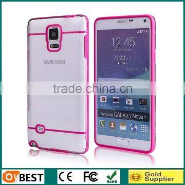Transparent Slim Case for Samsung Note 4, PC+TPU combo case