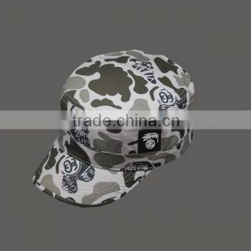 2015 FASHION GERMAN CAMO FABRIC MILITARY HAT