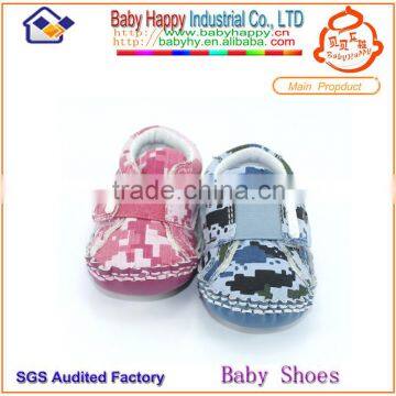 Camouflage boat shape canvas baby prewalker shoes