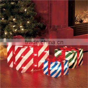 Red Green Blue Yard Decoration Christmas Lighted Gift BOXES Christmas Indoor / Outdoor 150 Lights presents