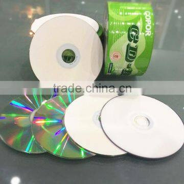 fulll print blank cd-r with white inkjet printable surface in china empty cd-r