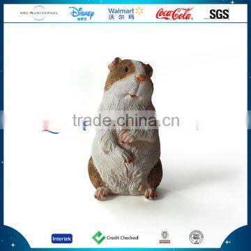 Customized Lovely Mouse Animal Statue, Polyresin Hamster Ornament, Resin Cute Bamboo Rat Figurine