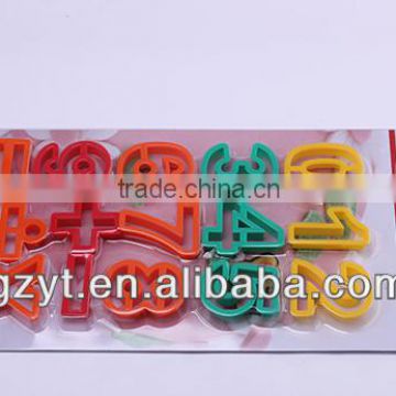 Plastic mini cake decoration number shape cookie cutters