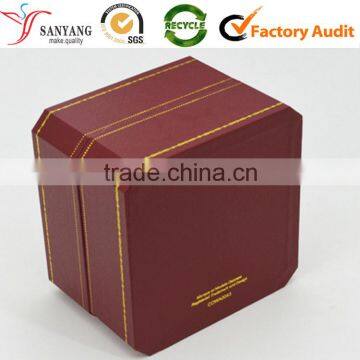 PU engraved leather cover EVA insert pillow rustic watch box