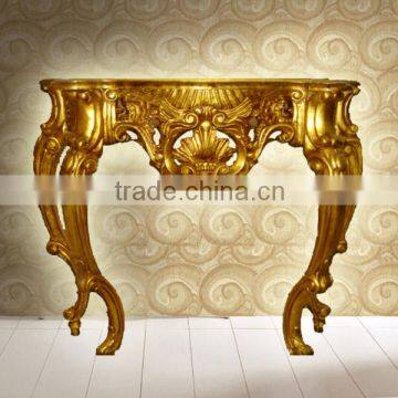 French Gold Ornate Wall Table Console Foyer antique vanity tables