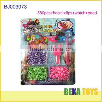 Popular diy rubber watch loom band kit make rain loom bracelet