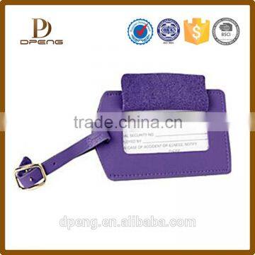 oem manufacturer leather luggage tages pu leather Bulk Plain Luggage Tag