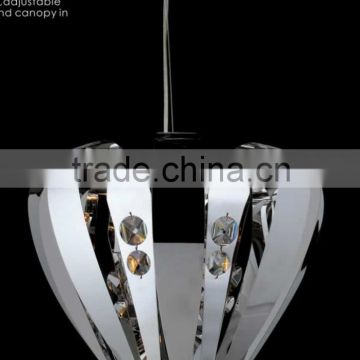 Modern inlaid crystal stainless steel hanging pendant lighting                        
                                                Quality Choice