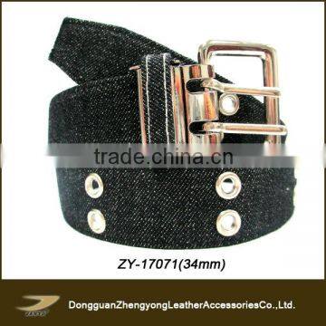 ZY-17071 2014 metal eyelet belts canvas,jeans pants belt