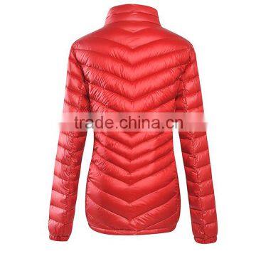 Custom Women Pink Ultra Light Duck Down Jacket photo-4