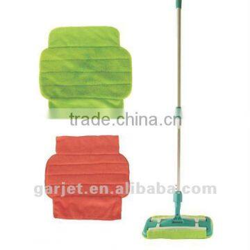 Telescopic Handle Plastic Microfiber Mop Pad Dust Swivel Flat Mop