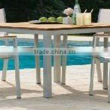 Garden Outdoor Furniture Aluminum Plastic Wood Table Set